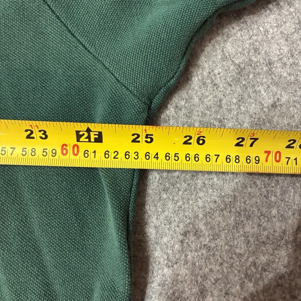 Vintage Polo Ralph Lauren Mens Green Polo Shirt Made in USA Size Large Pocket